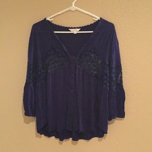 Blue babydoll shirt